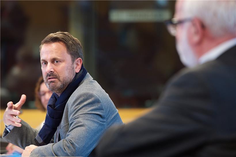 Xavier Bettel am vergangenen Freitag im Schloss Senningen
