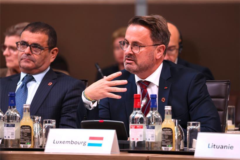 Xavier Bettel bei der internationalen Konferenz zur Unterstützung der Bevölkerung und der Souveränität des Libanon am Donnerstag
