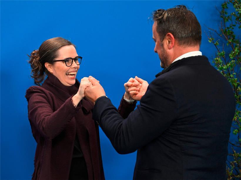 Xavier Bettel wird von Islands Premierministerin Katrin Jakobsdottir empfangen
