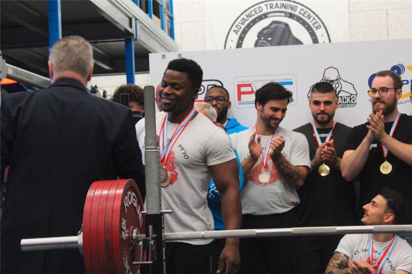 Yannick Djankou (SC Hamm 1970), der vor kurzem Vater geworden ist, holte jetzt in Koerich den Landesmeistertitel in der -93-kg-Open-Klasse
