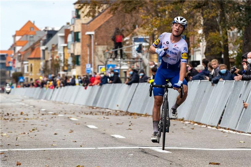 Yves Lampaert feierte am Dienstag bei seiner vierten Teilnahme in De Panne seinen ersten Sieg 
