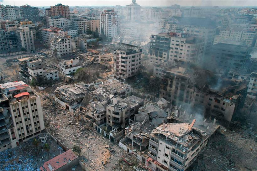 Zerstörte Gebäude in Gaza: Israel reagierte mit Luftangriffen auf den Terror der Hamas
