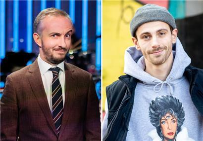 Ziemlich beste Feinde: Jan Böhmermann (links) und Fynn Kliemann (rechts) haben zwar mit Olli Schulz einen gemeinsamen Bekannten – zum gemütlichen Spieleabend dürfte es in der nächsten Zeit aber nicht kommen
