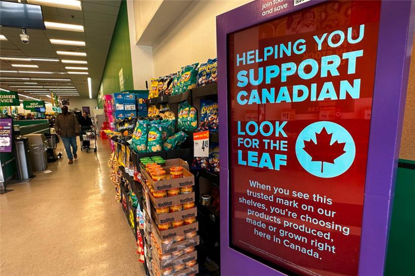 Zollstreit mit dem Nachbar im Süden: In Kanada werden die Verbraucher aufgefordert, bevorzugt heimische Produkte zu kaufen
