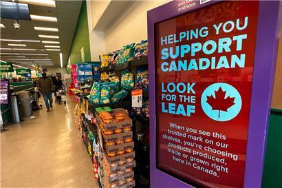 Zollstreit mit dem Nachbar im Süden: In Kanada werden die Verbraucher aufgefordert, bevorzugt heimische Produkte zu kaufen
