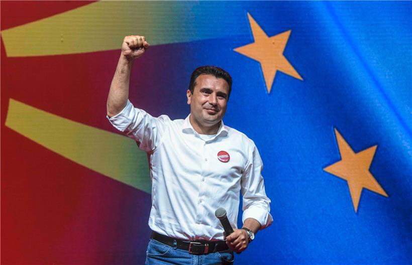 Zoran Zaev, Parteichef der regierenden SDSM, erhofft sich eine Bestätigung seiner Politik der Westintegration und der Aussöhnung mit Griechenland
