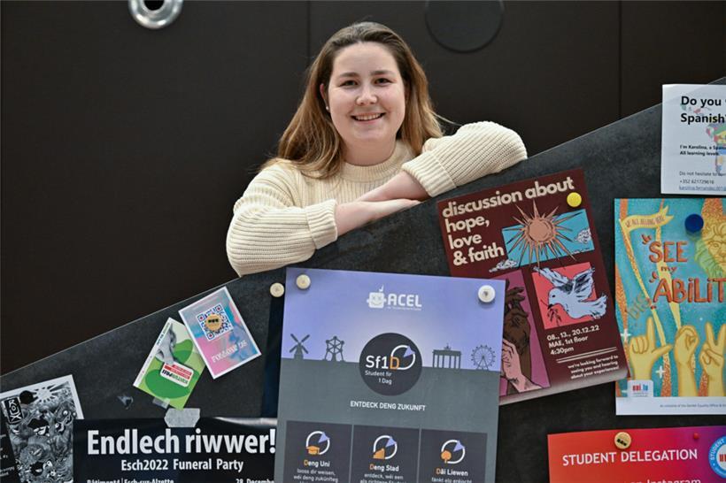 Zufrieden mit der Arbeit der Studentenvereine: Ann Bertemes, Präsidentin der ACEL
