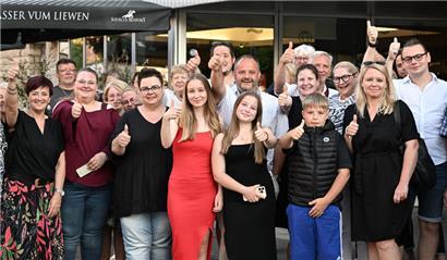 Zufriedene Gesichter bei der Schifflinger LSAP: Mit sechs Sitzen ist man stärkste Kraft im Gemeinderat und sollte die nächsten sechs Jahre mit Carlo Feiereisen den Bürgermeister stellen
