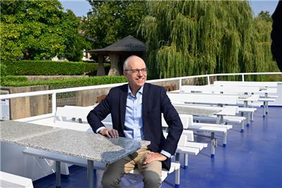 Zufriedener Kapitän: CSV-Premier Luc Frieden vergangene Woche auf der „MS Princesse Marie-Astrid“
