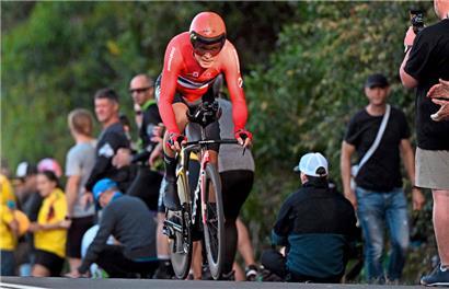 Zur Überraschung vieler holte sich Tobias Foss den Weltmeistertitel im Zeitfahren

