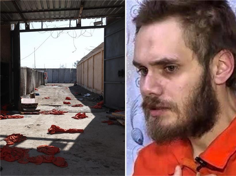 Zurückgelassene Gefangenenkleidung im Schaddadi-Gefängnis nach Ausbruch ehemaliger IS-Kämpfer im Konflikt zwischen SDF und syrischer Armee