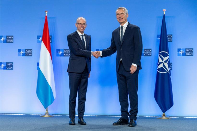 Zuverlässige Verbündete: Luc Frieden (l.) zu Besuch bei NATO-Generalsekretär Jens Stoltenberg
