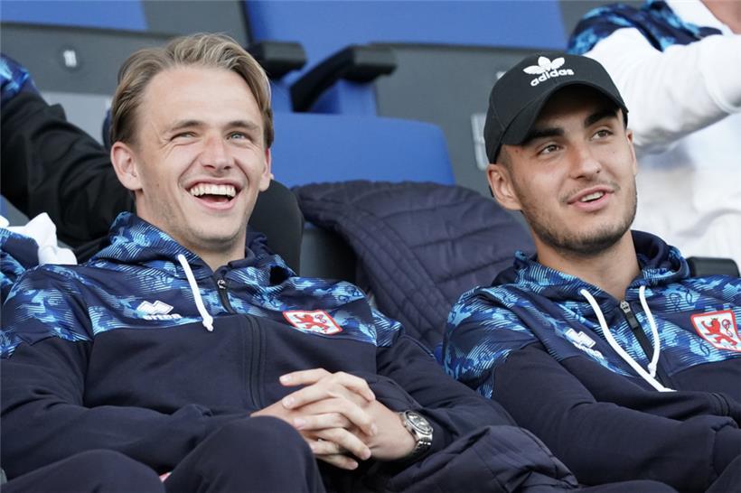 Zwei Gewinner des Doppelspieltags: Mathias Olesen (l.) und Dirk Carlson
