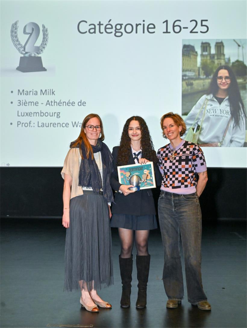 Zweiter Platz in der Kategorie 16-25 Jahre: Maria Mlick, Athénée de Luxembourg