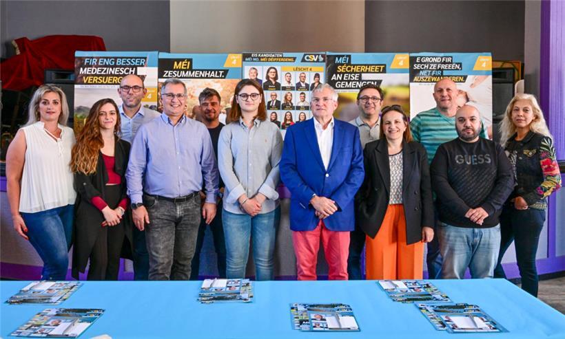 Zwölf der 19 Kandidaten waren gestern bei der Vorstellung des Wahlprogramms der Differdinger CSV dabei
