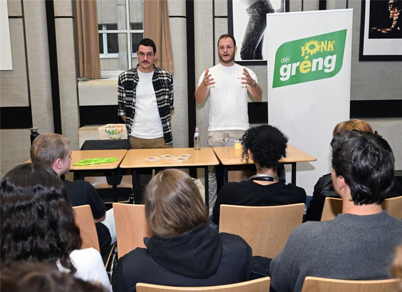 „déi jonk gréng“ informieren über die für sie wichtigen Werte
