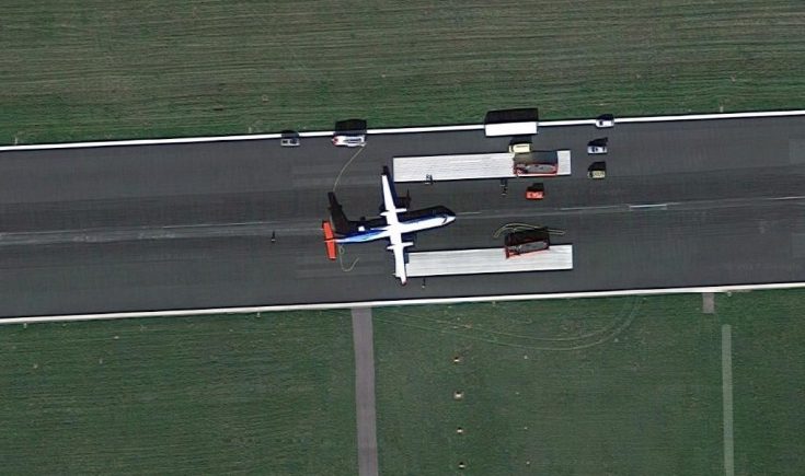 Luxair-Bruchlandung auf Google Maps verewigt