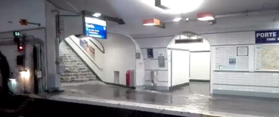 Hochwasser in der Pariser Metro