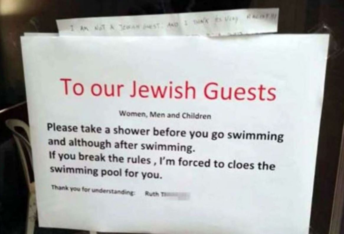 Juden in Hotel zum Duschen aufgefordert