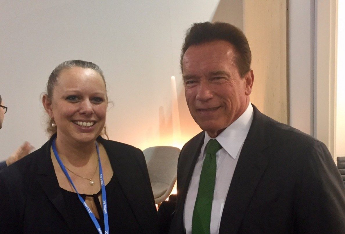 Dieschbourg posiert mit Schwarzenegger