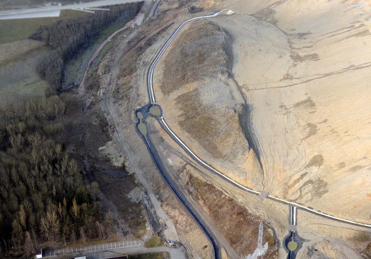 Erdrutsch auf der Bauschuttdeponie in Monnerich