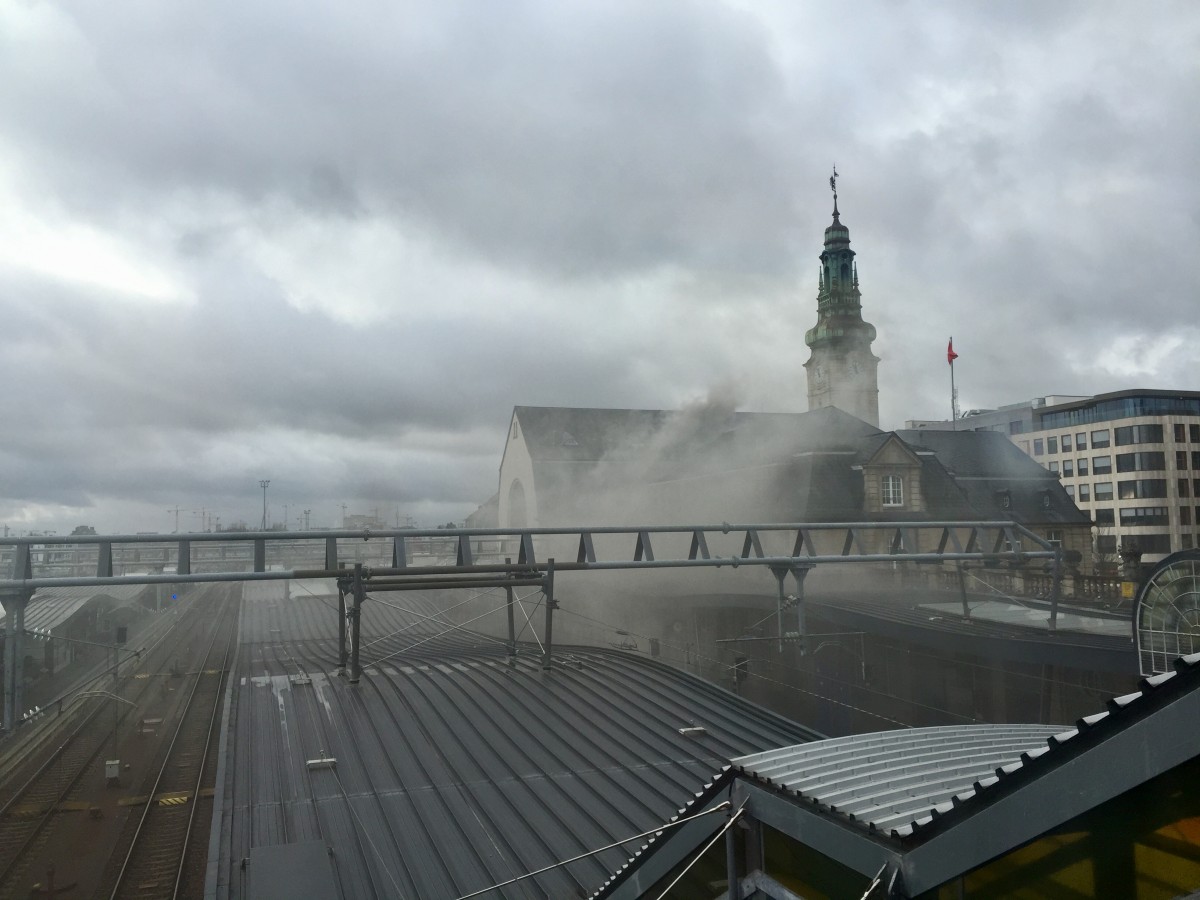 Rauch am Hauptbahnhof Luxemburg