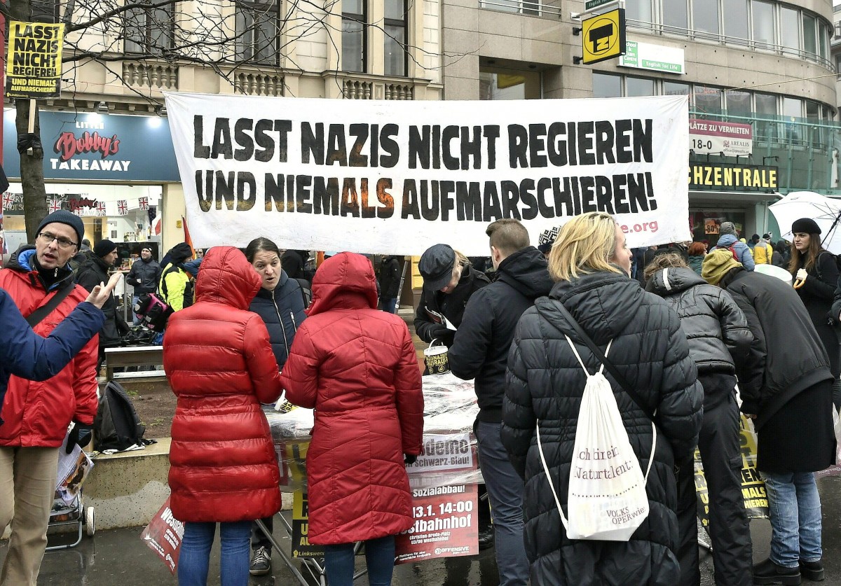 Wien: Protest gegen rechtskonservative Regierung