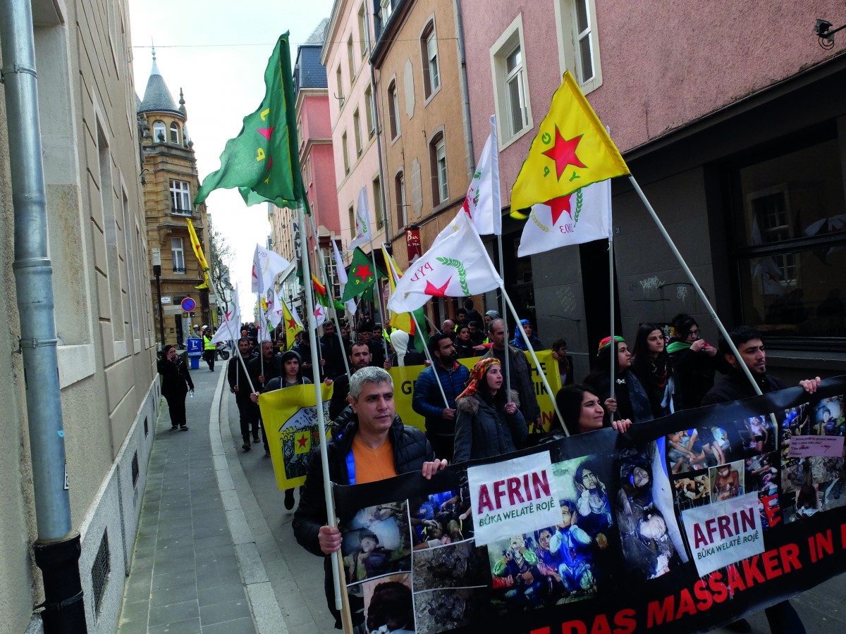 Luxemburg: Kurden protestieren gegen türkischen Militäreinsatz