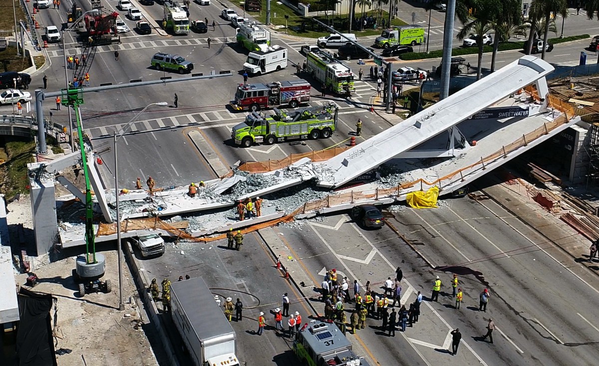 Brückeneinsturz in Florida: Ingenieure unterschätzten Riss