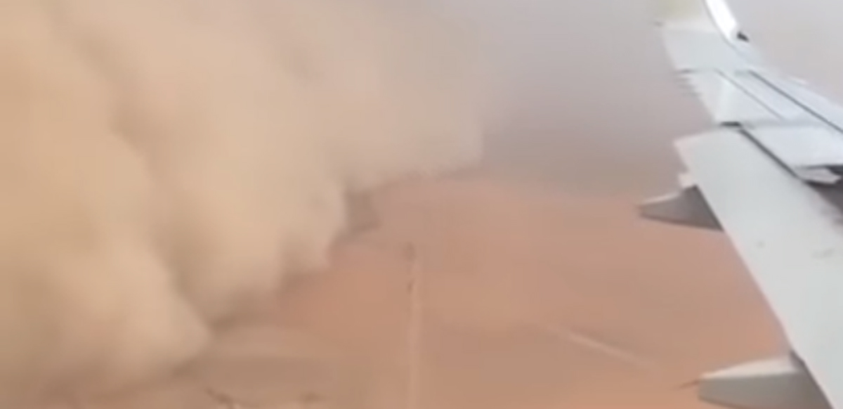 Sandsturm versetzt Flugpassagiere in Panik