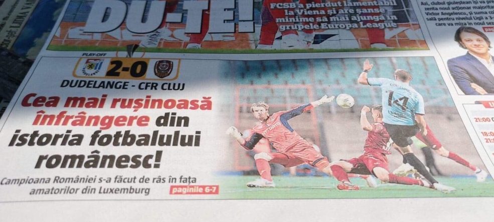 F91-Sieg gegen Cluj: „Beschämendste Niederlage der rumänischen Fußballgeschichte“