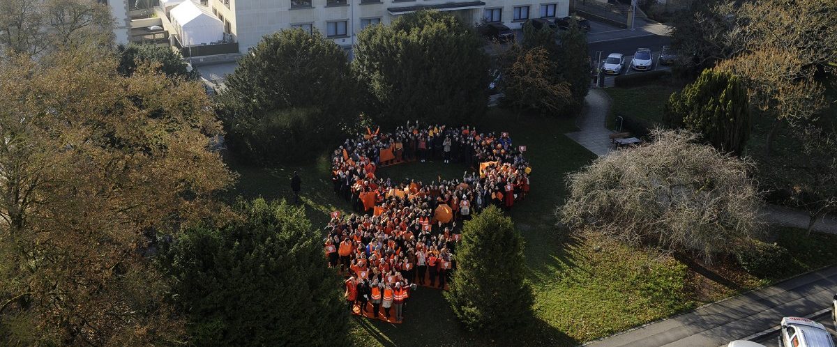 Ein Flashmob in Luxemburg-Stadt macht auf Gewalt gegen Frauen aufmerksam