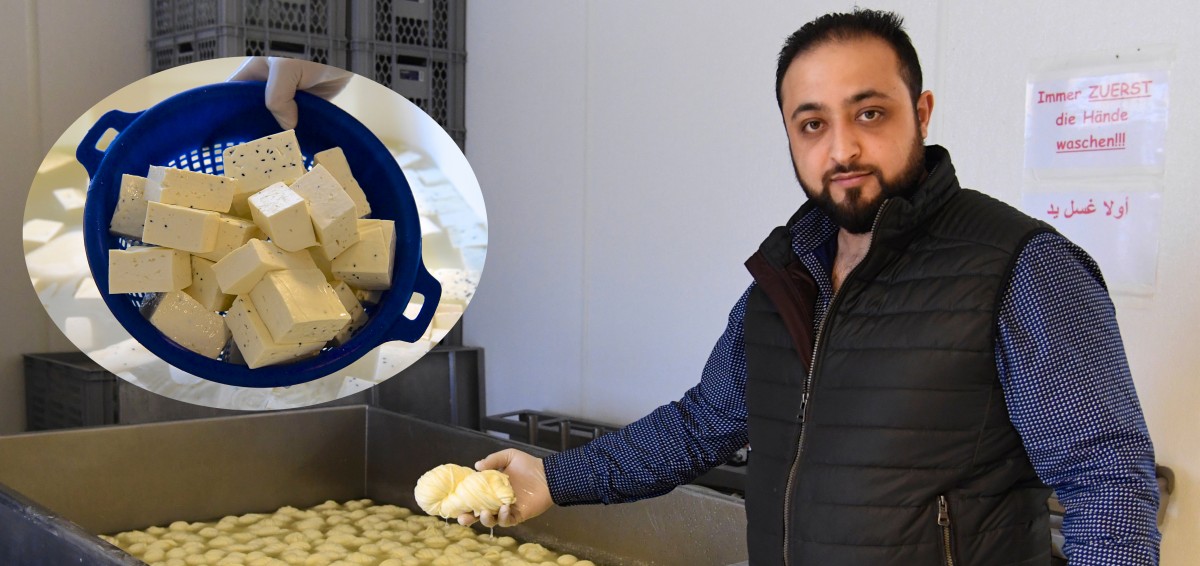 400 Kilogramm Integration: Syrischer Flüchtling und deutscher Bauer gründen arabische Käserei