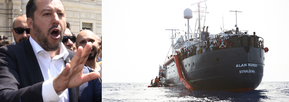 Vor Lampedusa ist ein weiteres Flüchtlingsschiff auf Konfrontationskurs mit Salvini