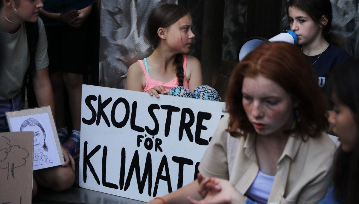 Thunberg streikt mit Jugendlichen in New York für das Klima