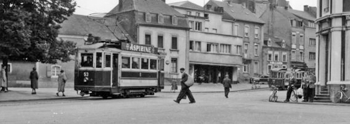 Als eine Tram durch Düdelingen fuhr