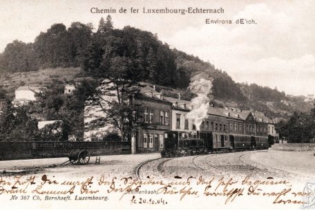 Die rue de Mühlenbach nahe der place Dargent im Jahr 1904, mit den Häusern, die nun abgerissen werden sollen