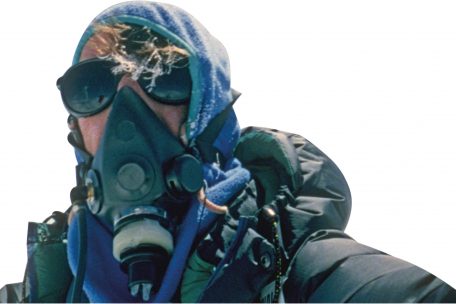 Eugène Berger am 1. Oktober 1992 bei seiner Besteigung des Mount Everest