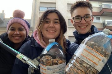 Engagement / Jugendliche säubern stundenlang Eschs Straßen von Kippen