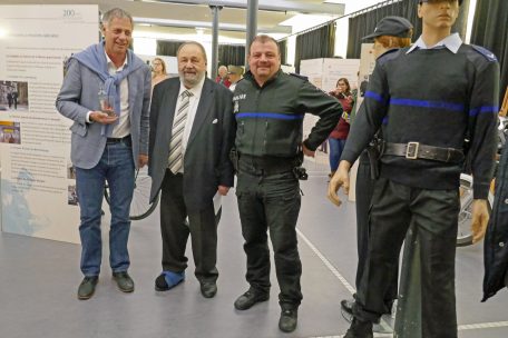V.l.: Minister Henri Kox, Schöffe Marcel Humbert und Chefkommissar Carlo Cardoni