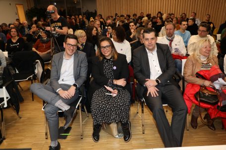 Tom Oswald vom Arbeitsministerium, CSL-Präsidentin Nora Back und CSL-Direktor Sylvain Hoffmann (v.l.n.r.)