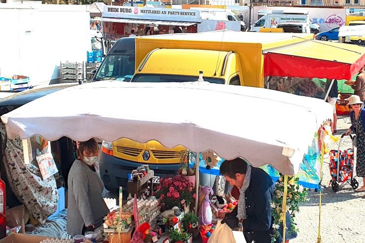 Luxemburg in Krisenzeiten / Verändertes Erscheinungsbild am „Knuedler“-Wochenmarkt