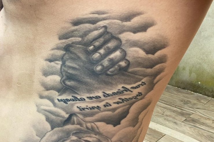 Sportler und ihre Tattoos / Simba, die "Gëlle Fra", Kunst von Ed