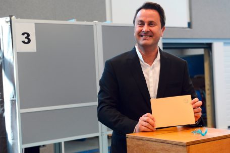 Premierminister Xavier Bettel strahlte bei der Stimmabgabe noch Zuversicht aus