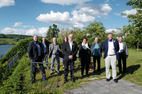 Die Bürgermeister des Dreiländerecks auf Streifzug durch die Region.