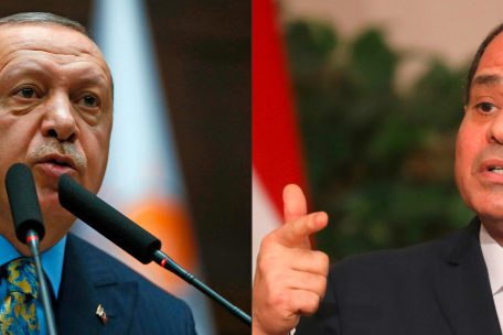 Bekämpfen einander auf libyschem Boden: die Präsidenten der Türkei und Ägyptens, Erdogan und Al-Sissi 