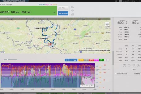 Über die App „Trainingpeaks“ kann Zingen die Trainingseinheiten seiner Sportler planen und bis ins Detail verfolgen.