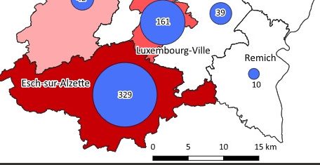 Corona-Krise / Covid-19-Karte: Im Kanton Esch grassiert die Seuche am heftigsten