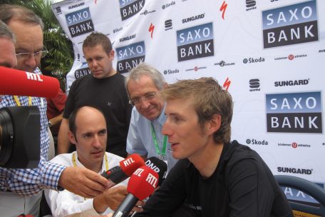 Andy bei der Pressekonferenz in Pau