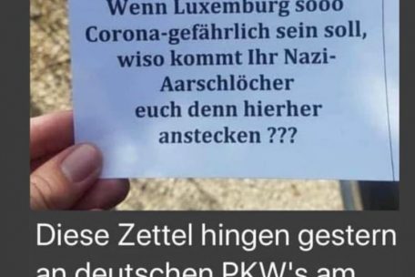 Dieser Zettel wurde vergangene Woche rund um den Märchenpark in Bettemburg verteilt
